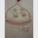 Sai Fashion Antique Finish Kundan Stone Pearl And Beads Necklace Set