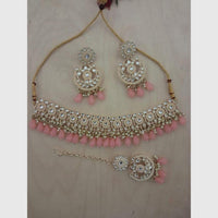Sai Fashion Antique Finish Kundan Stone Pearl And Beads Necklace Set