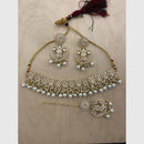 Sai Fashion Antique Finish Kundan Stone Pearl And Beads Necklace Set
