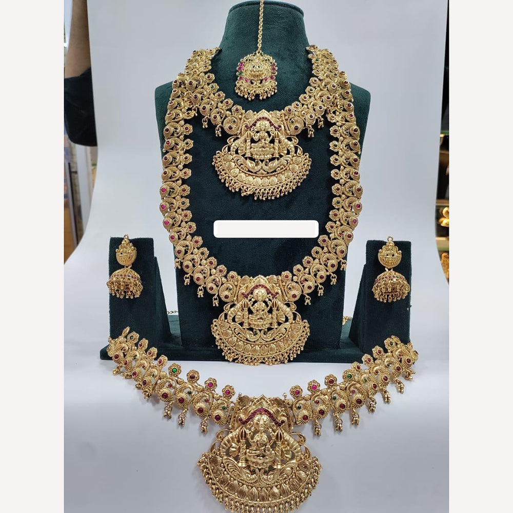 Sai Fashion Cultural Radiance Temple Jewelry Combo With  Pota Embellishements