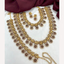 Sai Fashion Indian Bridal Jewelry Set Pota Temple Combo Set For Weddings And  Festivals