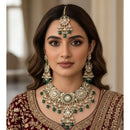 Sai Fashion Designer Pota Stone Pearl And Beads Necklace Set