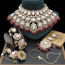 Sai Fashion Designer Kundan And Beads Semi-Bridal Necklace Set