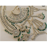 Sai Fashion Stylish Kundan Pearl And Beads Bridal Jewellery Set