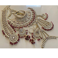 Sai Fashion Stylish Kundan Pearl And Beads Bridal Jewellery Set