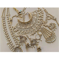 Sai Fashion Stylish Kundan Pearl And Beads Bridal Jewellery Set