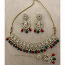 Sai Fashion Elegant Kundan Stone And Beads Choker Necklace Set