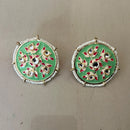 Sai Fashion Fashionable Kundan Stone and Meenakari Studs Earrings