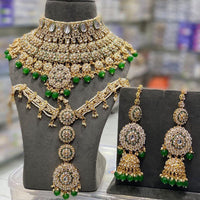 Sai Fashion Designer Kundan And Beads Semi-Bridal Necklace Set