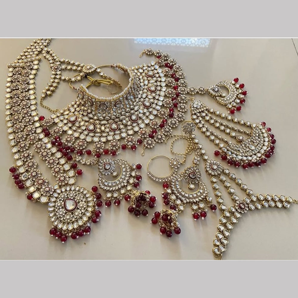 Sai Fashion Designer Kundan And Beads Semi-Bridal Necklace Set