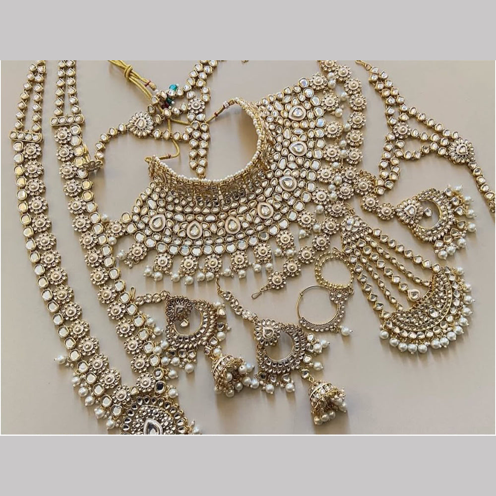 Sai Fashion Designer Kundan And Beads Semi-Bridal Necklace Set