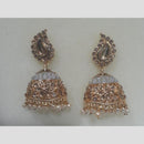 Infinity Jewels Gold Plated Crystal Stone And Meenakari Jhumki Earrings