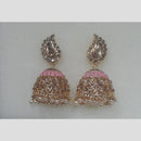 Infinity Jewels Gold Plated Crystal Stone And Meenakari Jhumki Earrings