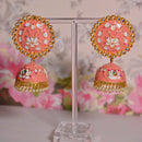 Shagna Gold Plated Meenakari Jhumki Earrings