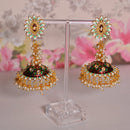 Shagna Gold Plated Meenakari Jhumki Earrings