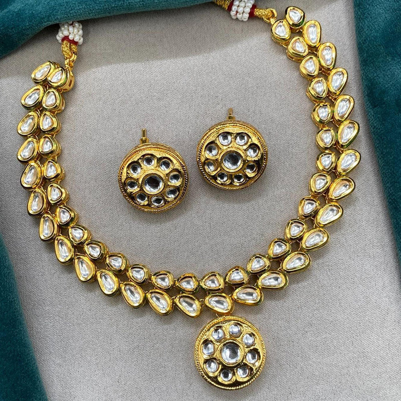 Shagna Gold Plated Kundan Necklace Set