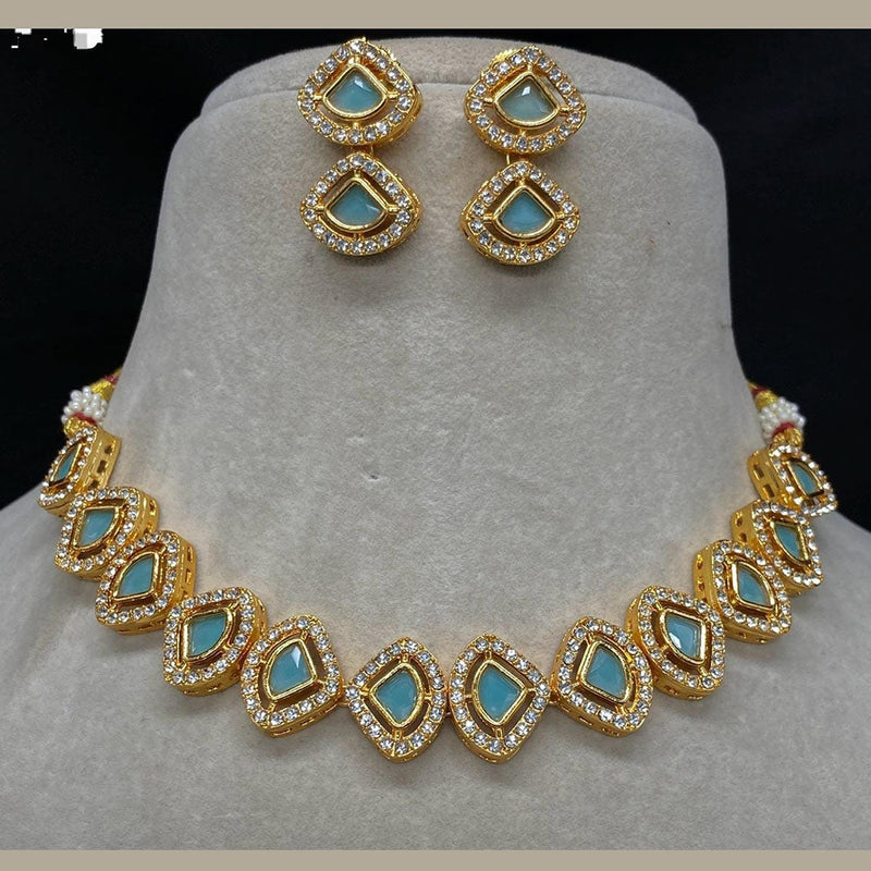 Shagna Gold Plated Austrian Stone Necklace Set