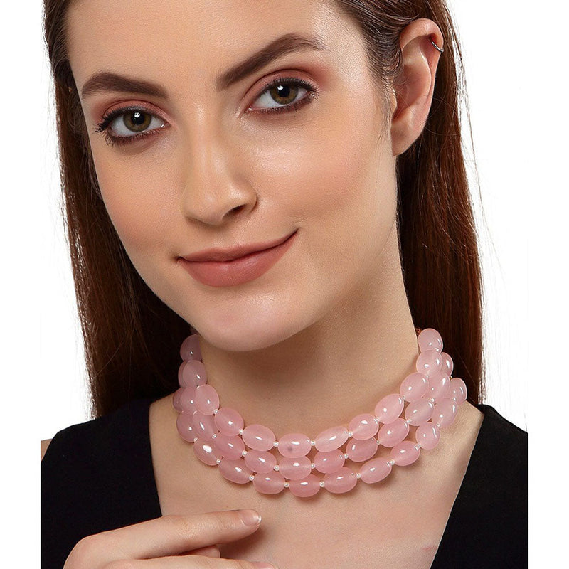 Shagna Multi Layer Pearls Choker Necklace Set