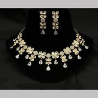 Shagna Gold Plated Polki Kundan Stone Necklace Set