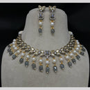 Shagna Gold Plated Polki Kundan Stone And Beads Necklace Set