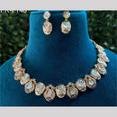 Shagna Gold Plated Polki Kundan Stone And Meenakari Necklace Set
