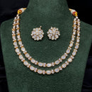 Shagna Gold Plated Polki Kundan Stone Necklace Set