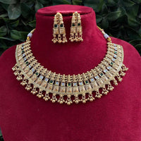 Shagna Gold Plated Pota Stone Necklace Set