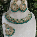 Shagna Gold Plated Crystal Stone And Beads Necklace Set