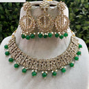 Shagna Gold Plated Crystal Stone And Beads Necklace Set
