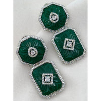 Shagna Designer American Diamond Hanging Earrings