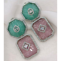 Shagna Designer American Diamond Hanging Earrings