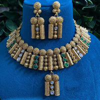 Shagna Designer Pota Stone Traditional Necklace Set