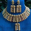 Shagna Designer Pota Stone Traditional Necklace Set