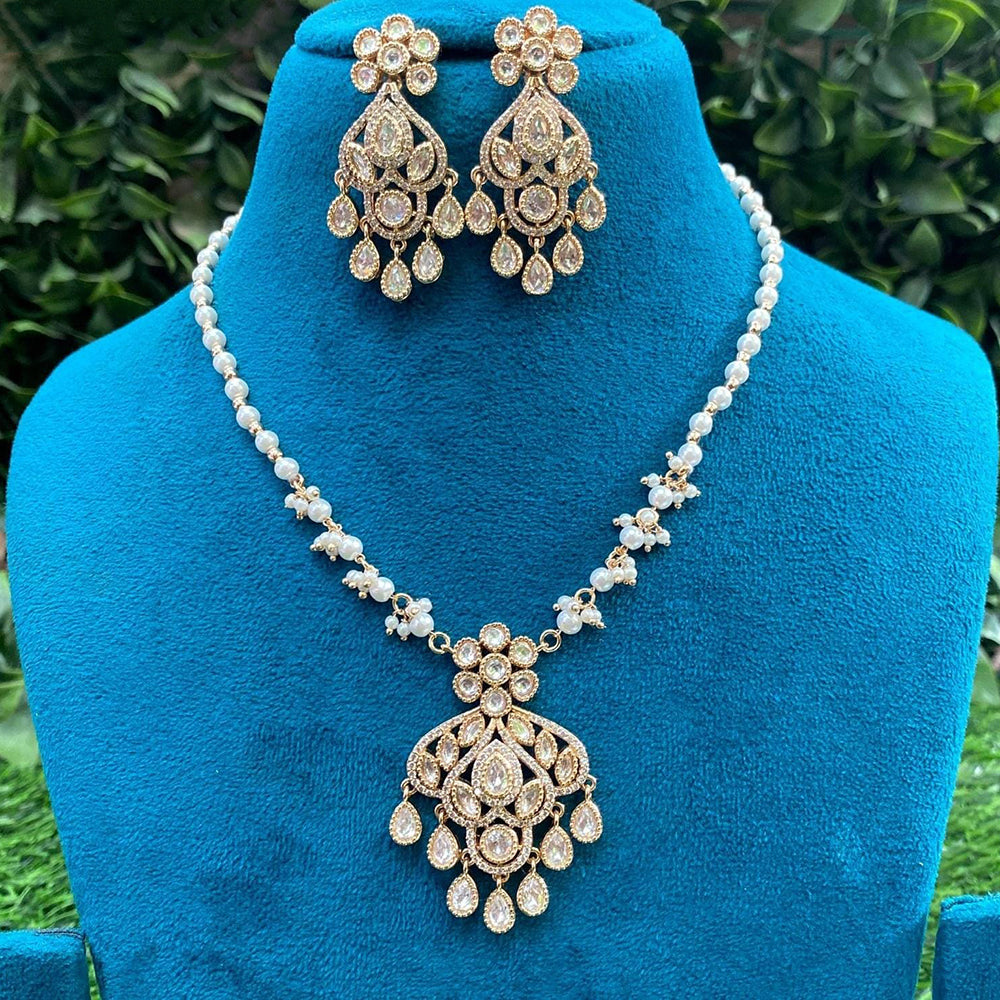 Shagna Heritage Polki Kundan Stone And Pearl Necklace Set