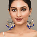 Shagna Graceful Kundan Stone And Beads Meenakari Traditional Drop Earrings