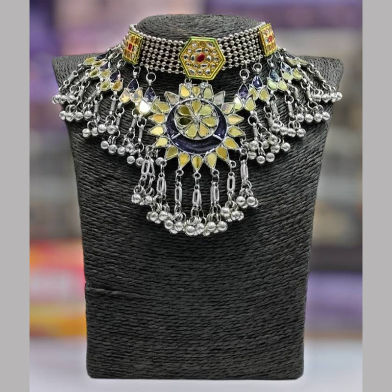 Bhavi Jewels 2 Tone Ghungroo Choker Necklace Set