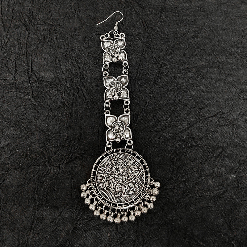 Bhavi Jewels Oxidised Plated Mangtikka