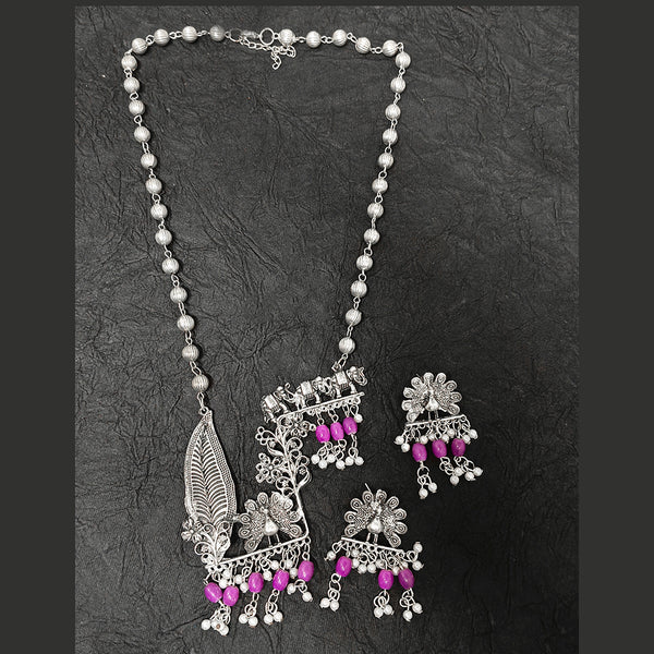 Bhavi Jewels  Oxidised Plated Necklace Set