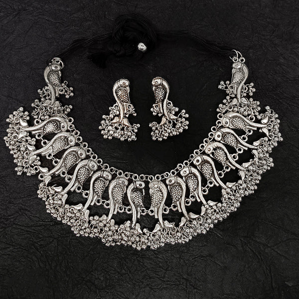 Bhavi Jewels  Oxidised Plated Necklace Set