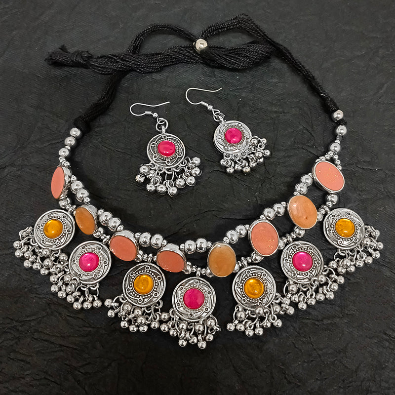 Bhavi Jewels  Oxidised Plated Necklace Set