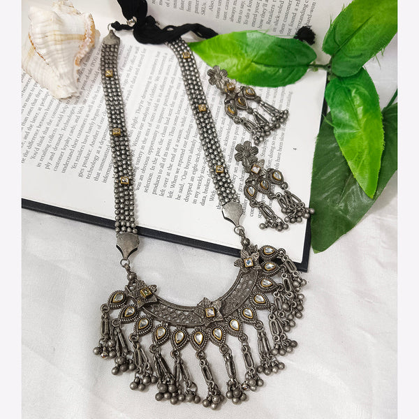 Darshana Jewels Oxidised Plated Long Necklace Set