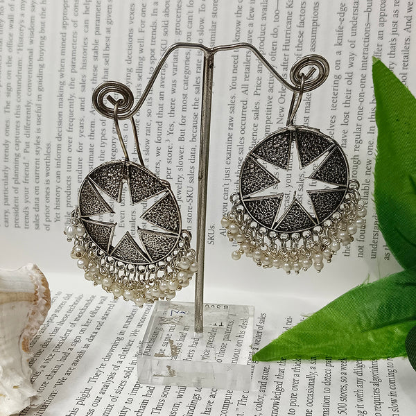 Recycled sterling silver earrings with transparent crystal | Condret