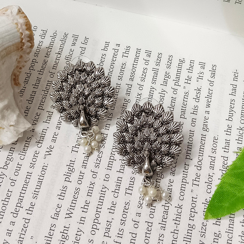 Darshana Jewels Oxidised Plated Stud Earrings