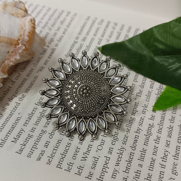 Bhavi Jewels Oxidised Plated Ring