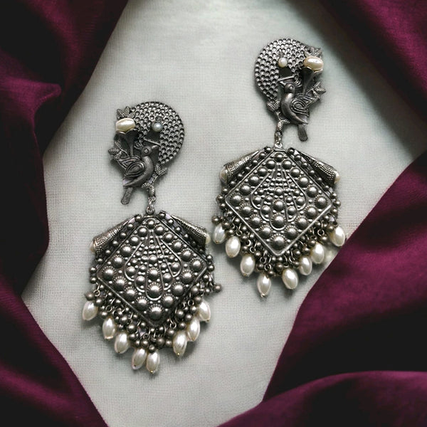 Blythediva Oxidised Plated Dangler Earrings