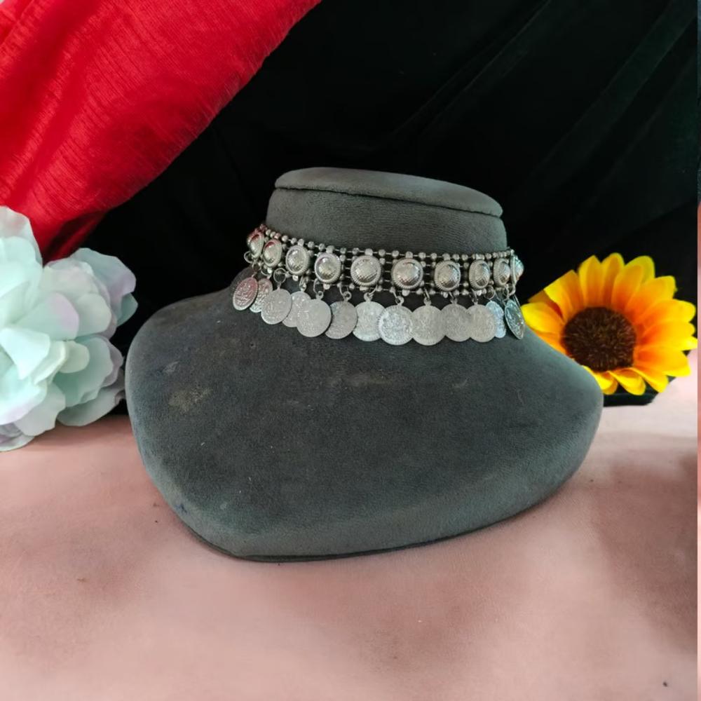 Blythediva Traditional Oxidised Plated Necklace Set