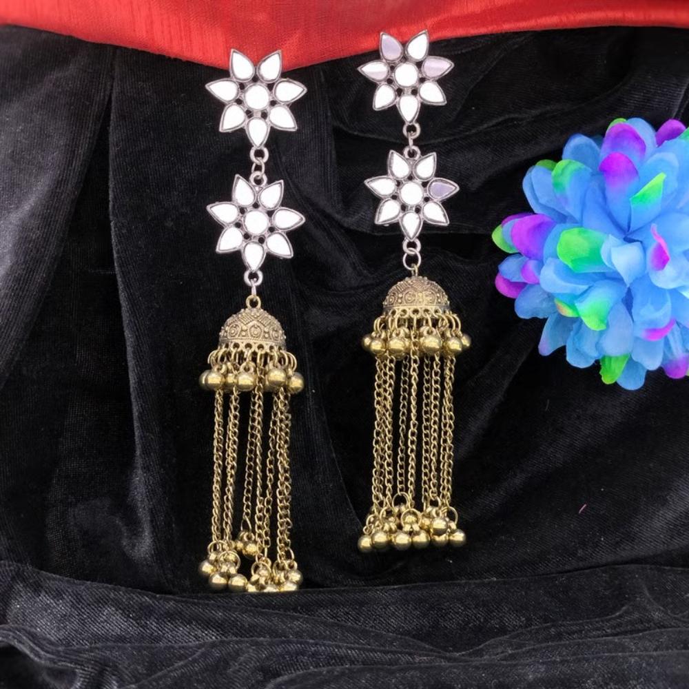 Blythediva 2Tone Plated Jhumki Earrings