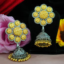 Blythediva Ethnic Rhodium Plated Jhumki Earrings