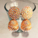 H K Fashion Rose Gold Plated Jhumki Earrings