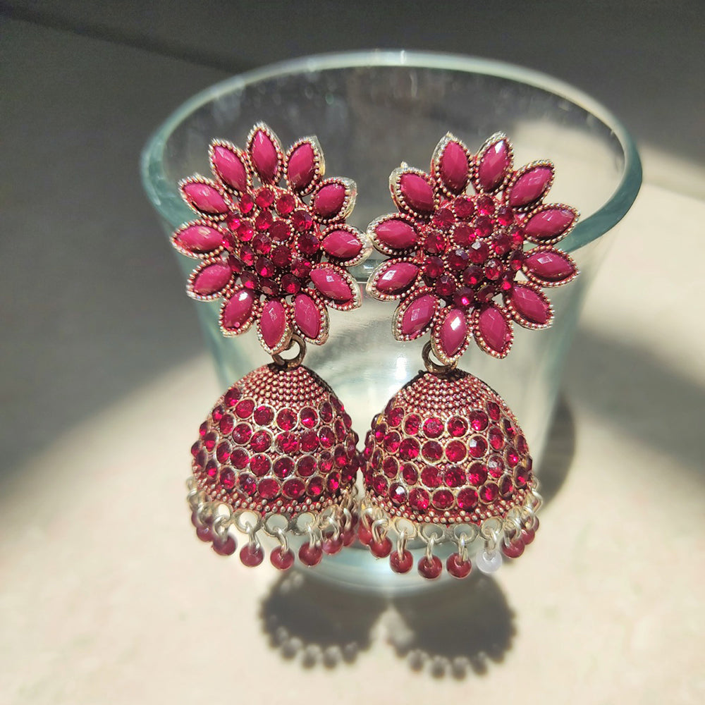 H K Fashion Gold Plated Jhumki Earrings